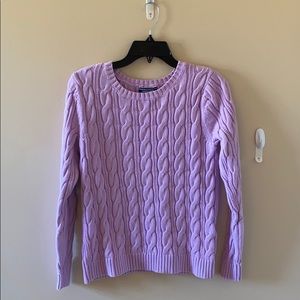 Lands end sweater lavender size Small